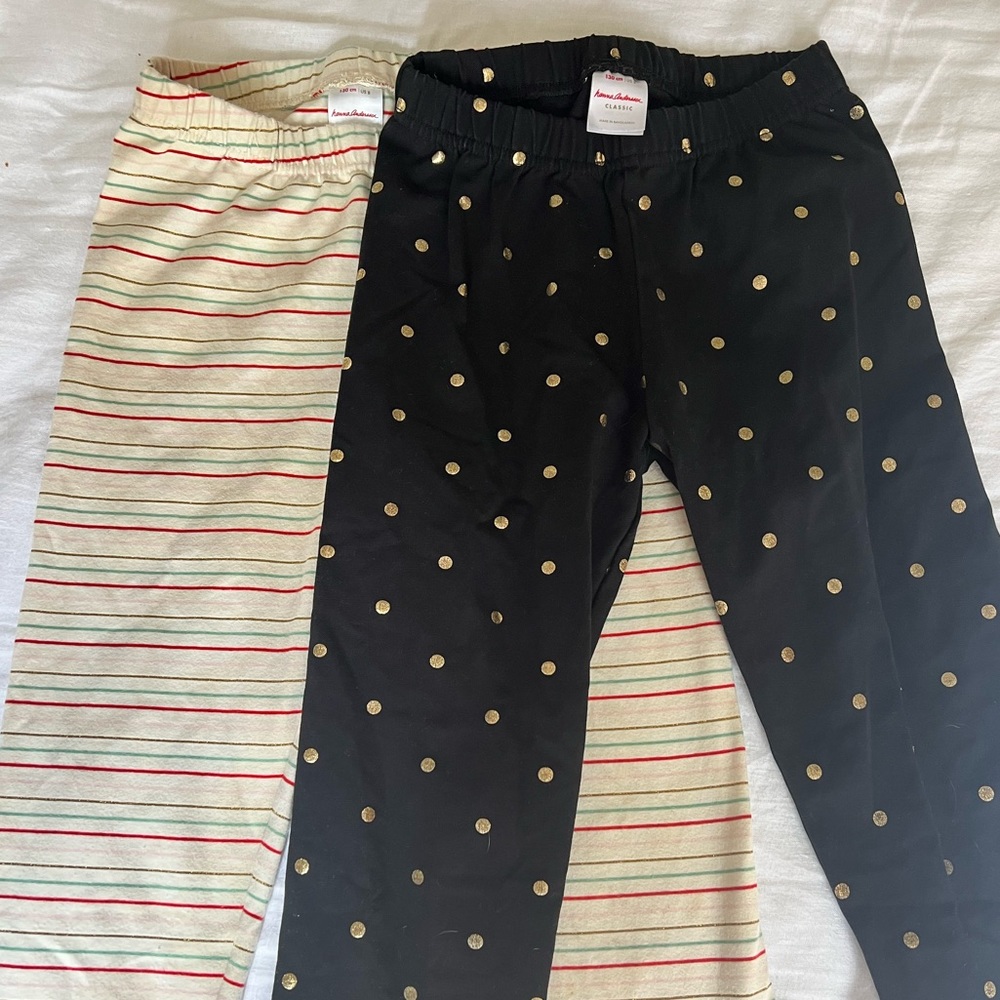 2 pairs of Hannah anderson girls leggings size 8 - 130 cm